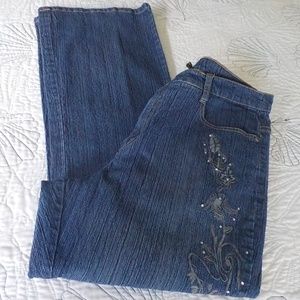 SNP Stretch Denim Wide Leg Jeans
